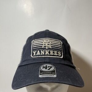 '47 Clean Up New York Yankees Vintage Navy‎ MLB Snapback Hat NEW